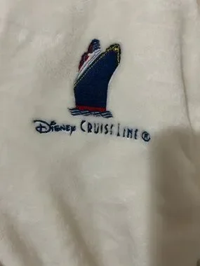 Disney | Other | Disney Cruise Line Cream Hooded Plush Robe With ...